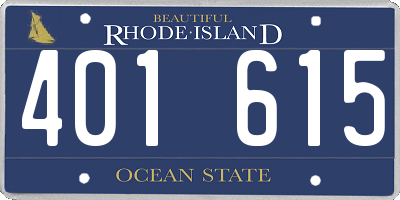 RI license plate 401615