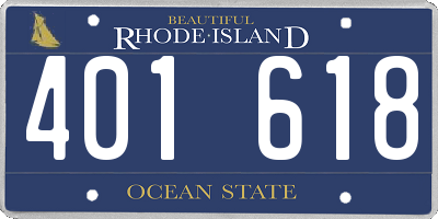 RI license plate 401618
