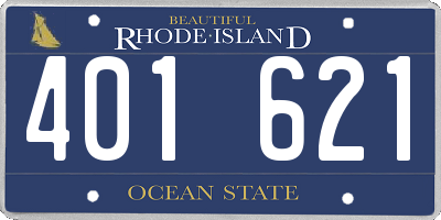 RI license plate 401621