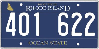 RI license plate 401622