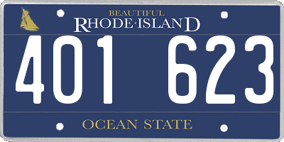 RI license plate 401623