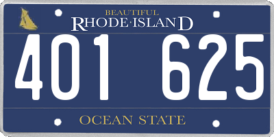 RI license plate 401625