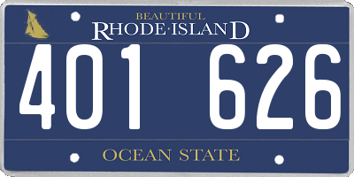RI license plate 401626