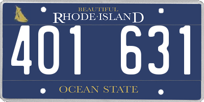 RI license plate 401631