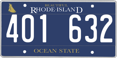 RI license plate 401632