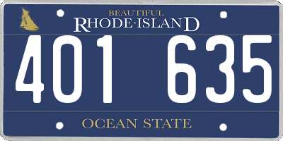 RI license plate 401635