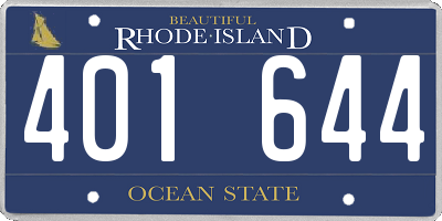 RI license plate 401644