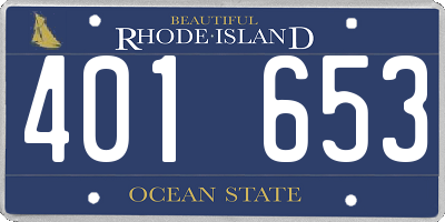RI license plate 401653