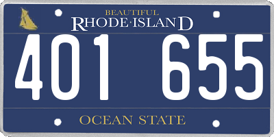 RI license plate 401655