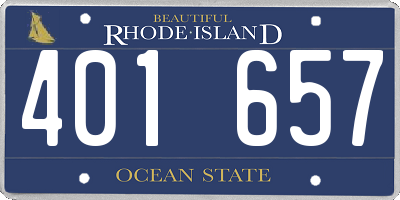 RI license plate 401657
