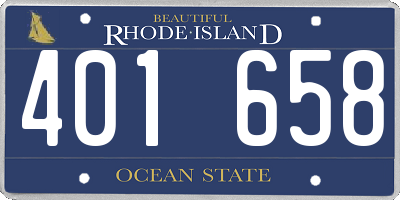 RI license plate 401658