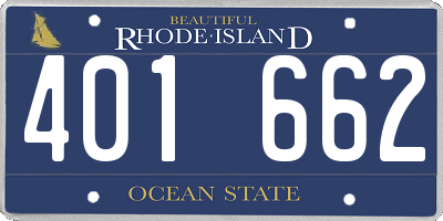 RI license plate 401662