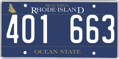RI license plate 401663