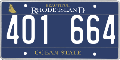 RI license plate 401664