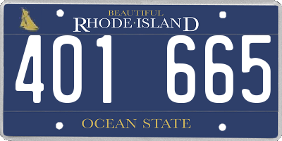 RI license plate 401665