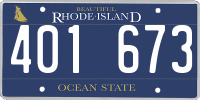 RI license plate 401673