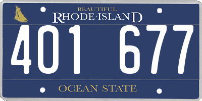 RI license plate 401677