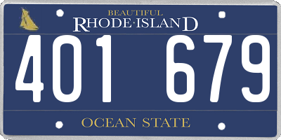 RI license plate 401679