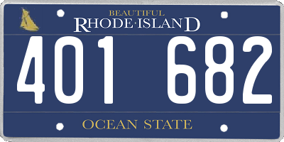 RI license plate 401682