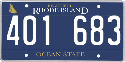 RI license plate 401683
