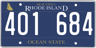 RI license plate 401684