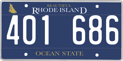 RI license plate 401686