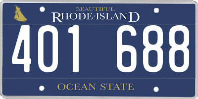 RI license plate 401688