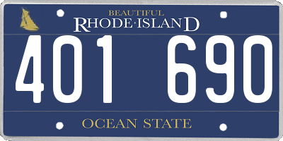 RI license plate 401690