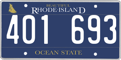 RI license plate 401693