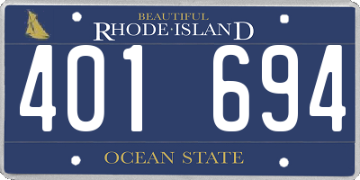 RI license plate 401694