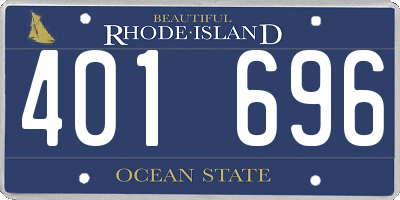 RI license plate 401696