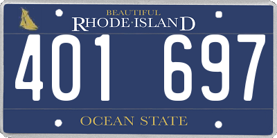 RI license plate 401697