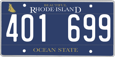 RI license plate 401699
