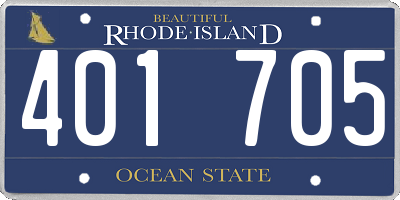 RI license plate 401705