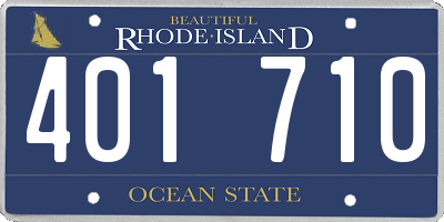 RI license plate 401710