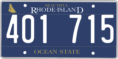 RI license plate 401715