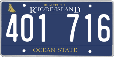 RI license plate 401716