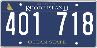 RI license plate 401718