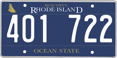 RI license plate 401722