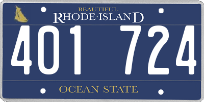 RI license plate 401724