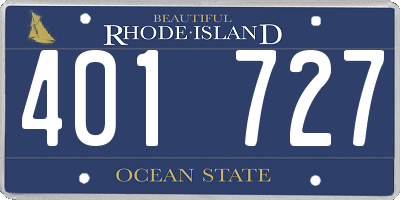 RI license plate 401727