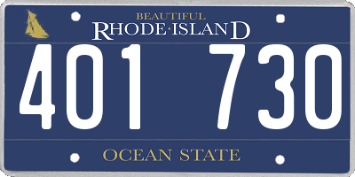 RI license plate 401730