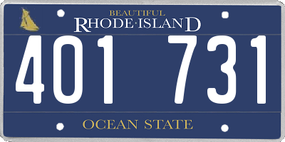 RI license plate 401731