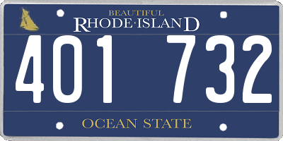 RI license plate 401732
