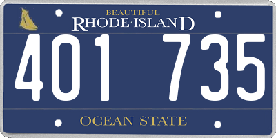 RI license plate 401735