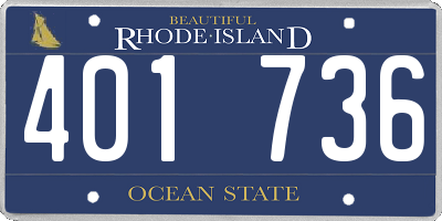 RI license plate 401736
