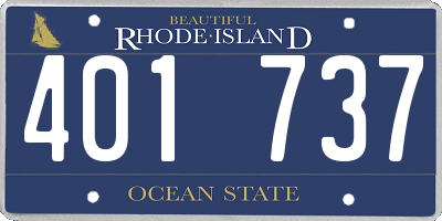 RI license plate 401737