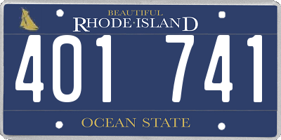 RI license plate 401741