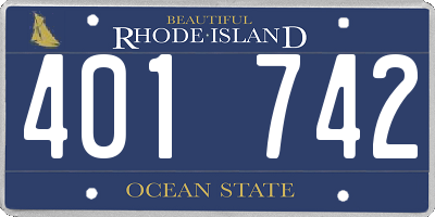 RI license plate 401742