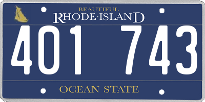 RI license plate 401743
